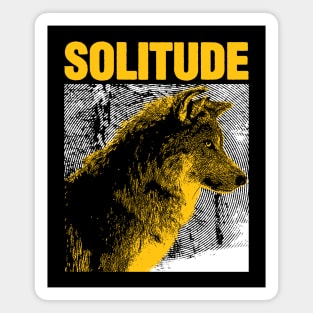 Solitude Wolf Magnet